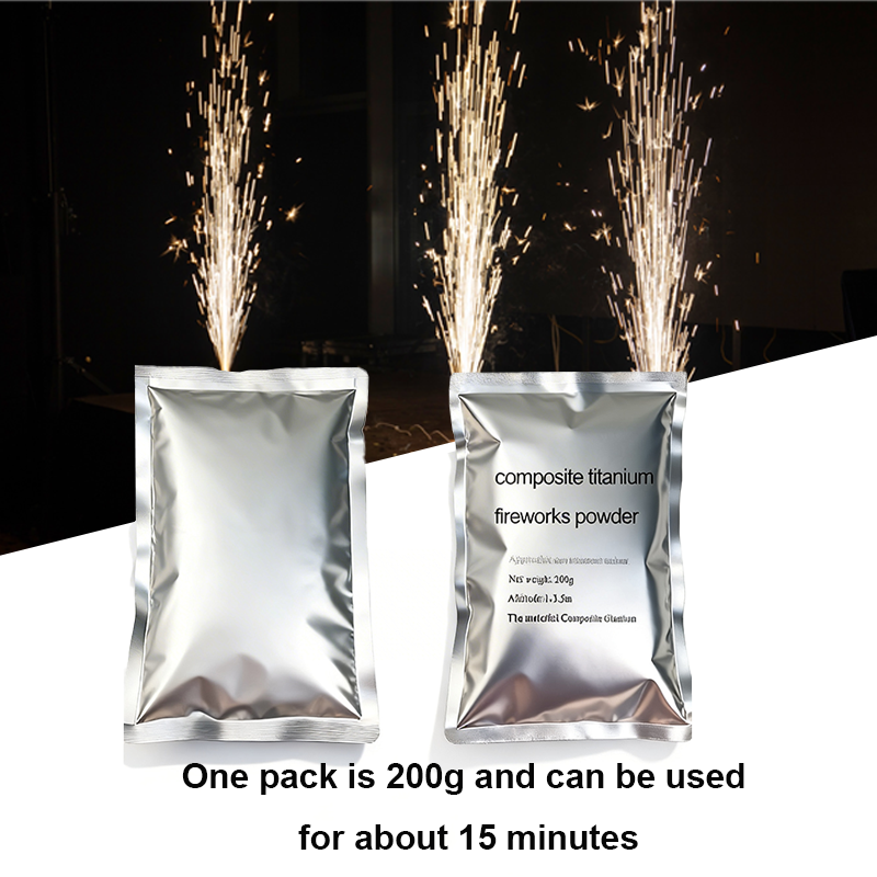 Igracelite Cold Spark Machine Titanium Powder 200g | Available in 10 or 20 Packs | Safe Indoor Outdoor Sparkular Consumables | Non-Hazmat Vacuum Packed Stage Effect Granules for Wedding DJ Fountain with MSDS