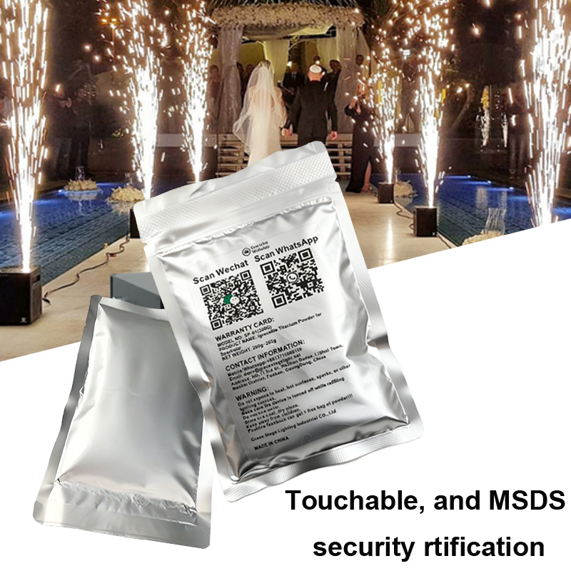 Igracelite Cold Spark Machine Titanium Powder 200g | Available in 10 or 20 Packs | Safe Indoor Outdoor Sparkular Consumables | Non-Hazmat Vacuum Packed Stage Effect Granules for Wedding DJ Fountain with MSDS