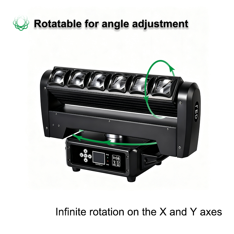 Igracelite 350W Moving Head LED Bar Light, Infinite Pan Tilt Beam Strobe Flash Stage Light, 12-Section Pixel Control, DMX512 RDM Professional Lighting for Nightclub DJ Concert Event Rental