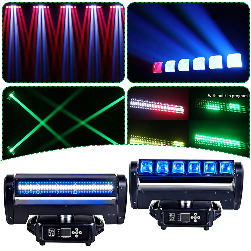 Igracelite 350W Moving Head LED Bar Light, Infinite Pan Tilt Beam Strobe Flash Stage Light, 12-Section Pixel Control, DMX512 RDM Professional Lighting for Nightclub DJ Concert Event Rental