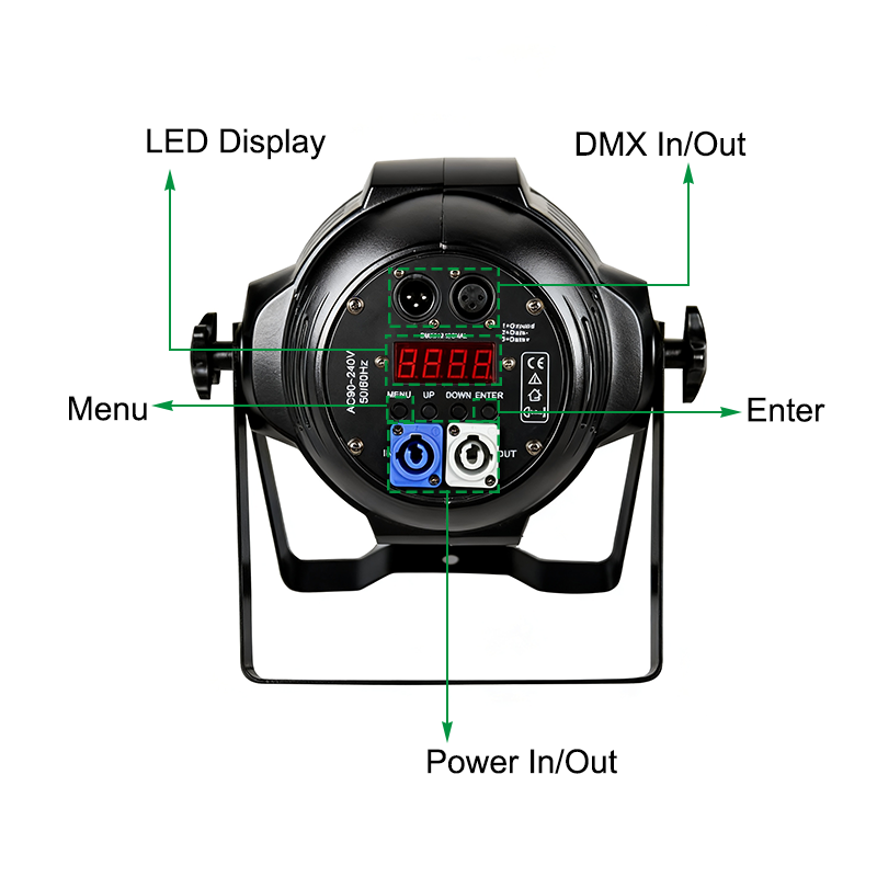 Igracelite 200W 4x50W LED Par Can COB Stage Light, IP65 Waterproof Outdoor Wash Lighting with Adjustable CTO 2800K-7200K, DMX512 Die-Cast Aluminum Par Light for DJ, Wedding, Event Production