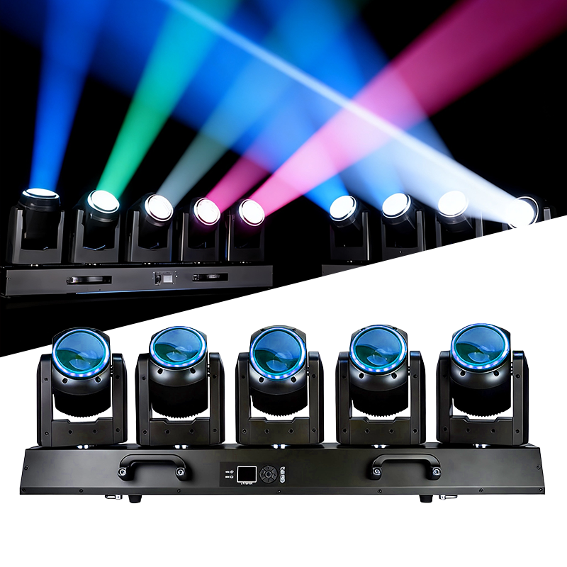 Igracelite 500W LED Moving Head Bar Light | 5x80W Beam Wash Strobe with 95xRGB Pixel | Individual Control 28/85CH DMX512 | Professional Stage Lighting Fixture for DJ Club Concert Event