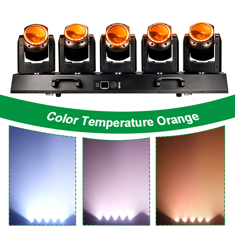 Igracelite 500W LED Moving Head Bar Light | 5x80W Beam Wash Strobe with 95xRGB Pixel | Individual Control 28/85CH DMX512 | Professional Stage Lighting Fixture for DJ Club Concert Event