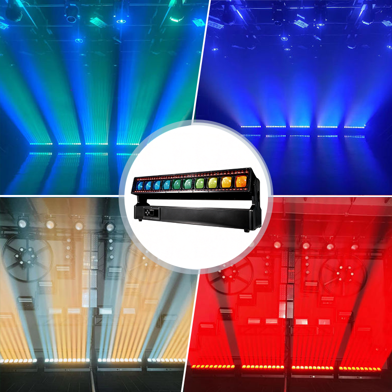 Igracelite IP65 Waterproof 650W LED moving head Bar Light, 10x60W RGBW & 140x0.3W RGB Pixel Beam Wash Strobe for Outdoor Stage Event
