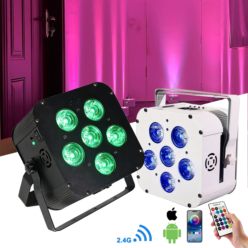 Igracelite 6*18W RGBWAUv 6in1 WiFi wireless DMX battery led par light