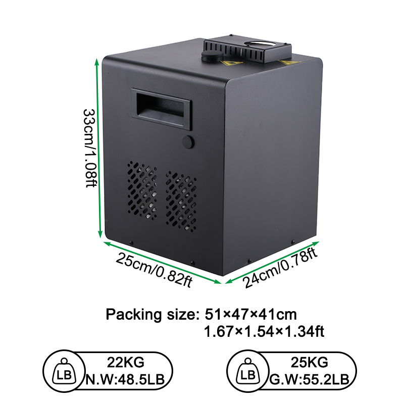 Igracelite 1000W IPX4 Waterproof  Wireless Remote Control Large Cold Sparkler Fountains Machine