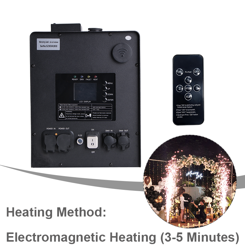 Igracelite 1000W IPX4 Waterproof  Wireless Remote Control Large Cold Sparkler Fountains Machine