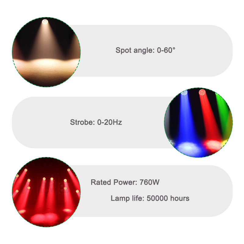 Igracelite K15 Bee Eye 19x40W RGBW 4-in-1 Zoom LED Moving Head Stage Light with Colorful Beam, LED Halo Ring for Dynamic Stage Lighting