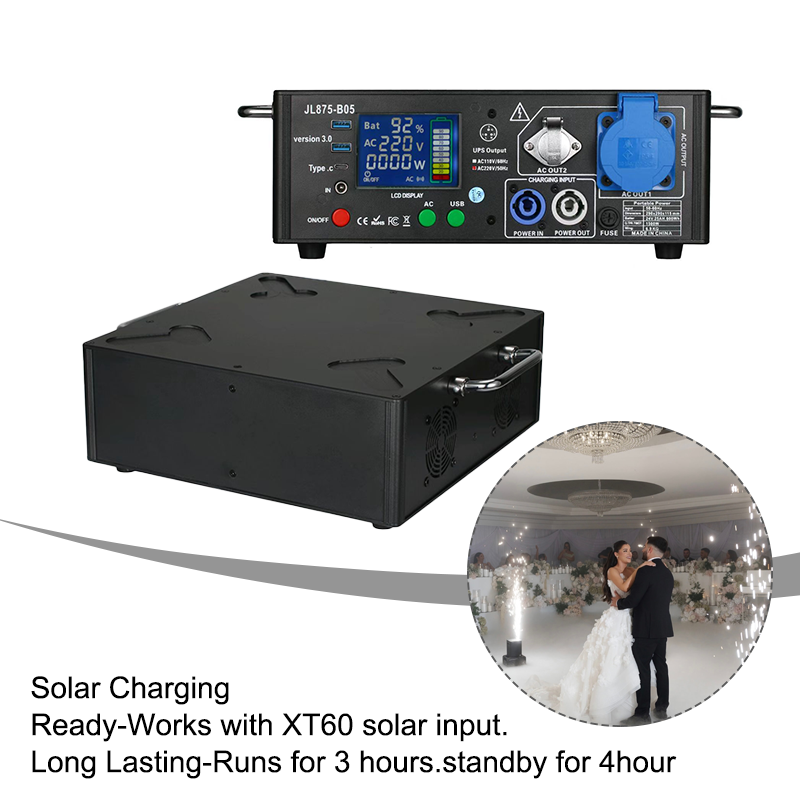 Igracelite 1500w powered portable power for cold spark machines and stage lights