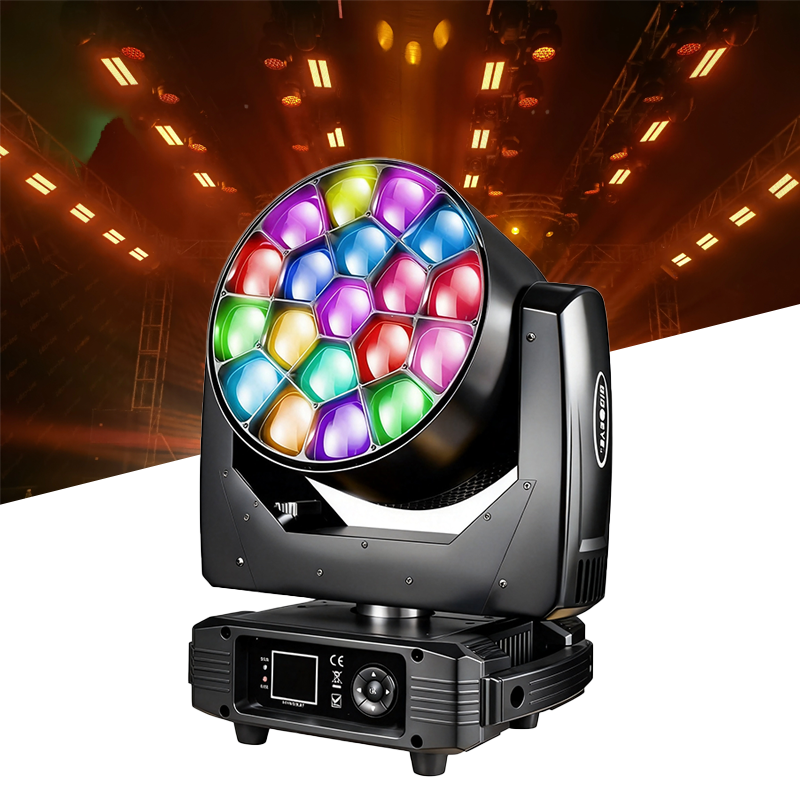 Igracelite 19*15W LED Bee Eye Moving Head 600W Single LED with Point Control