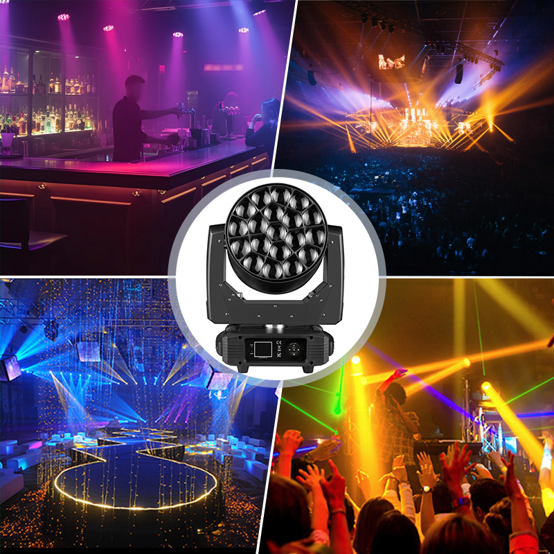 Igracelite 19*15W LED Bee Eye Moving Head 600W Single LED with Point Control