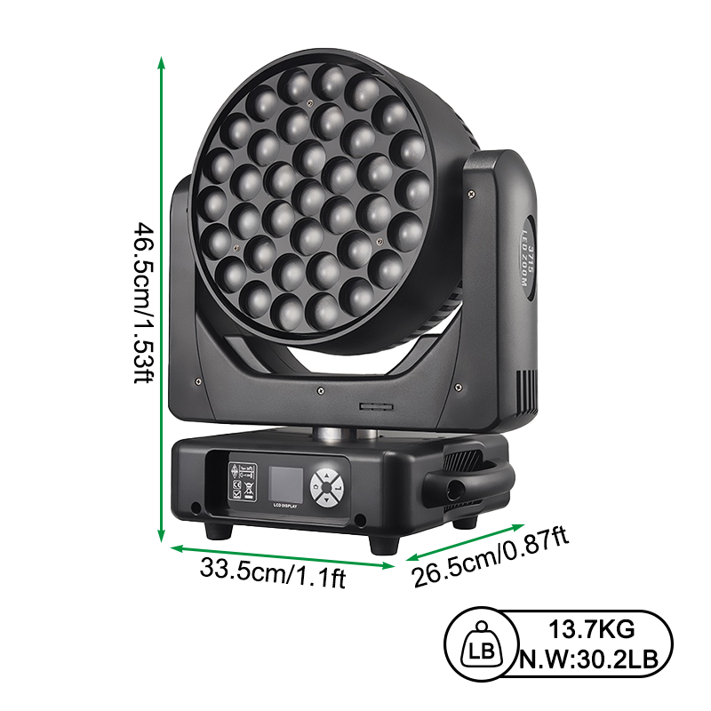 Igracelite 37X15W 4in1 Zoom Beam Moving Head