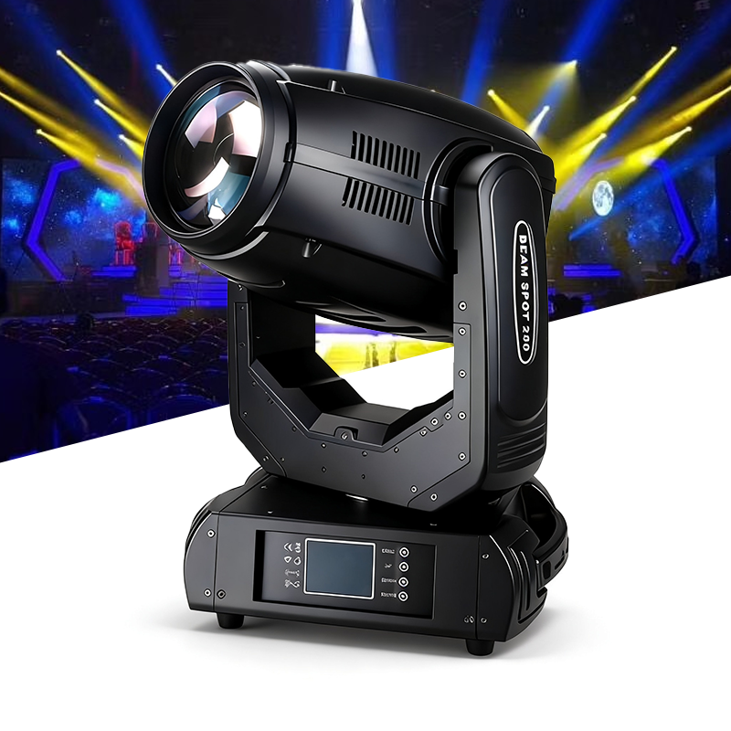 Igracelite 280W 10R Beam Moving Head Light 10R YODN Lamp Stage Lighting with 14 Colors, 14 Static Gobos, 9 Rotating Gobos, 8-Facet Prism, Frost Effect, 0-4° Beam Angle DMX512 for DJ Disco Club Concert