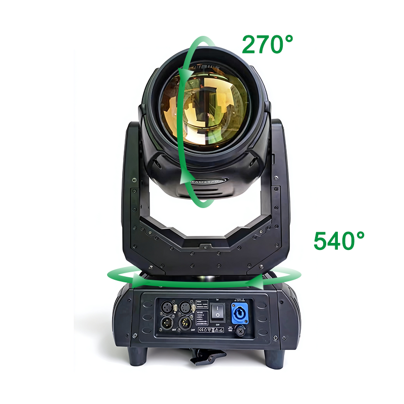 Igracelite 280W 10R Beam Moving Head Light 10R YODN Lamp Stage Lighting with 14 Colors, 14 Static Gobos, 9 Rotating Gobos, 8-Facet Prism, Frost Effect, 0-4° Beam Angle DMX512 for DJ Disco Club Concert