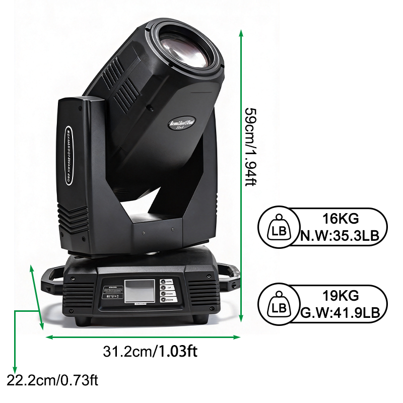 350W beam spot wash 3in1 moving head light