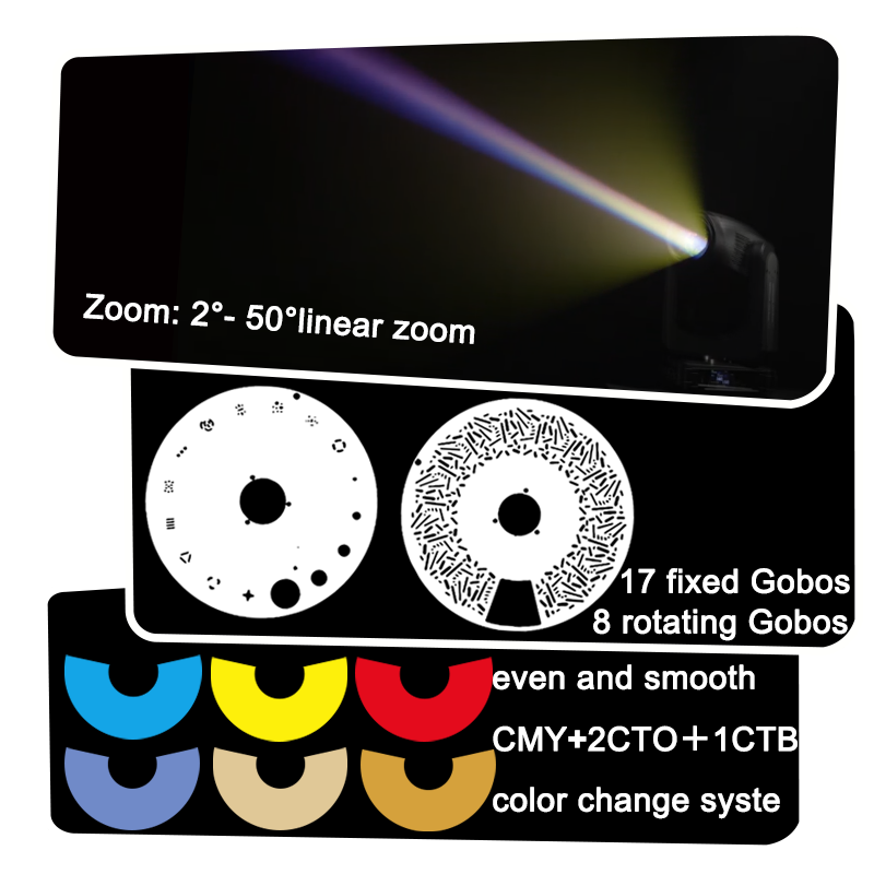 380W beam spot wash 3in1 moving head stage light