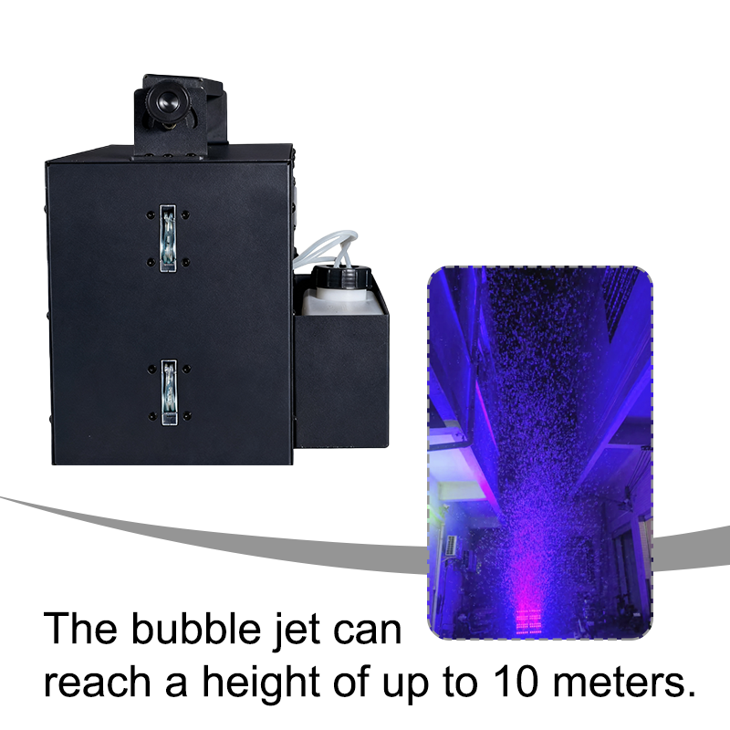 Igracelite 120W LED Storm Double Wheel Bubble Machine RGBY Full Color DMX512 & Remote Control, 12x8W High-Brightness LEDs, 10m Bubble Output for Stage Lighting, Wedding, DJ, Party, Concert & Event Effects