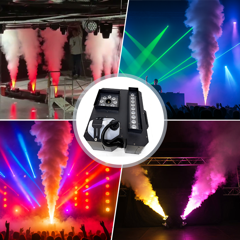Igracelite Smoke Machine 3000W Professional Stage Fog Machine, Vertical Fog Jet with DMX512 Remote Control, Indoor IP20 & Outdoor IP65 Models, High Output for DJ Wedding Concert Festival Stage Effects