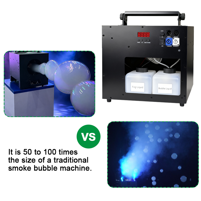 Igracelite 900W Giant Smoke Bubble Machine DMX512 Stage Effect Smoke Bubble Machine Professional Large Floating Smoke Bubble Maker 4 Channel Remote Control for Events DJ Clubs Weddings Concerts Parties