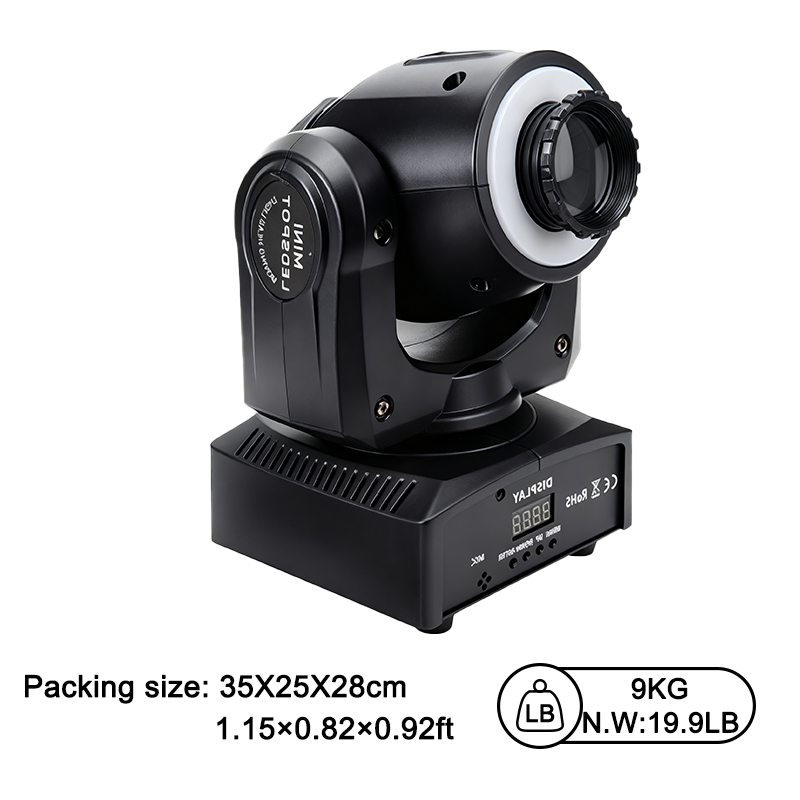Igracelite 40W LED Moving Head Light RGBW 4-in-1 Spot Beam Stage Light DMX512 DJ Disco Party Lighting for KTV, Hotel, Club and Entertainment Events