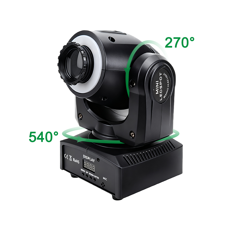 Igracelite 60W LED Moving Head Light RGBW 4-in-1 Spot Beam Stage Light with 40W LED, DMX512 DJ Disco Party Lighting for KTV, Hotel, Club and Entertainment Events