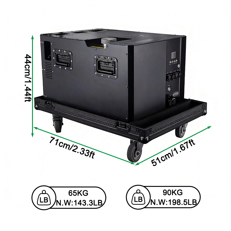 Igracelite IPX3 1600W 5-Head Flame Machine DMX512 Fire Effect System with 8-10m Flame Height for Outdoor Events & Festivals