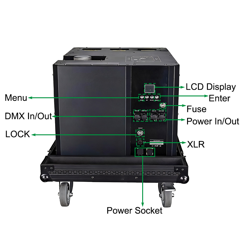 Igracelite 1600W 5-Head Flame Machine DMX512 Fire Effect System with 8-10m Flame Height for Outdoor Events & Festivals