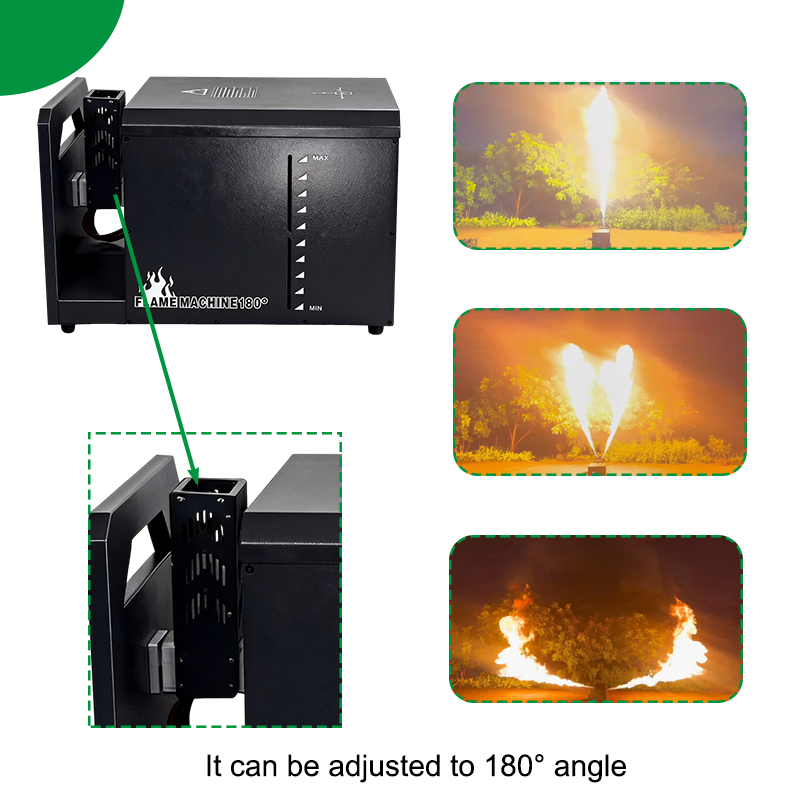 Igracelite 1800W IPX3 Moving Head Flame Machine IP55 DMX512 Control 8 Channels Stage Fire Effect Machine with 8-10M Flame Height for Events, Shows and Outdoor Performances