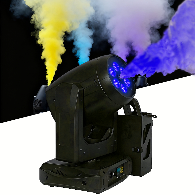 Igracelite 2000W LED Moving Head Fog Machine, DMX512 Stage Smoke Machine with LCD Controller, 25000 CFM Fog Output, RGB LED Lighting Effect for DJ Club Event Party