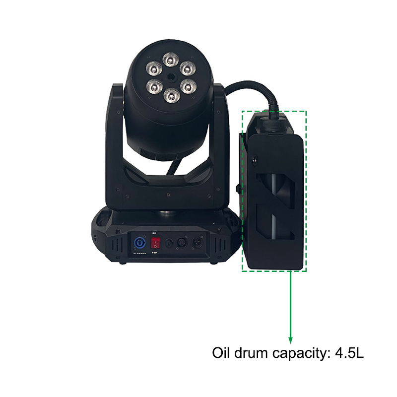 Igracelite 2000W LED Moving Head Fog Machine, DMX512 Stage Smoke Machine with LCD Controller, 25000 CFM Fog Output, RGB LED Lighting Effect for DJ Club Event Party
