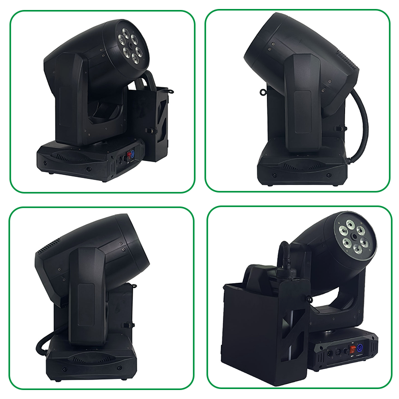 Igracelite 2000W LED Moving Head Fog Machine, DMX512 Stage Smoke Machine with LCD Controller, 25000 CFM Fog Output, RGB LED Lighting Effect for DJ Club Event Party