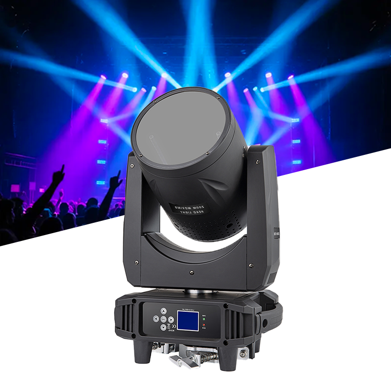 Igracelite 400W LED Moving Head Light, 6000K COB LED Beam Fixture with Electric Zoom 6-50°, DMX512 Control, CRI>95, Professional Stage Lighting