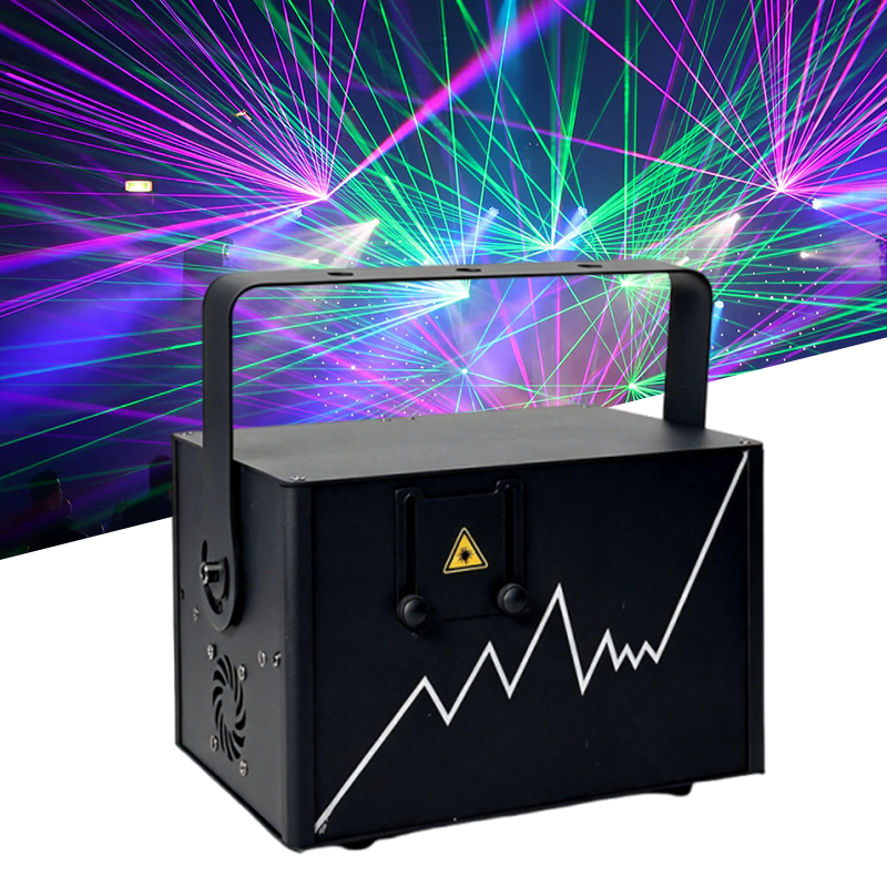 Igracelite 2W/3W/5W Laser Light RGB Bluetooth Stage Laser Projector with DMX Sound Control, 20Kpps Scanning Auto Mode for DJ Disco Club Party Event Lighting