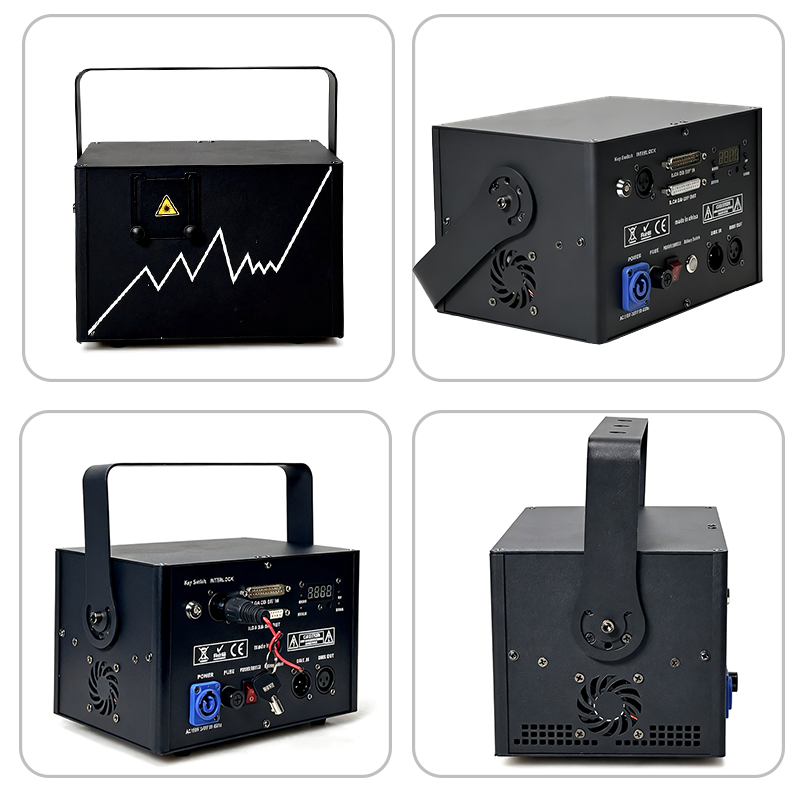 Igracelite 2W/3W/5W Laser Light RGB Bluetooth Stage Laser Projector with DMX Sound Control, 20Kpps Scanning Auto Mode for DJ Disco Club Party Event Lighting