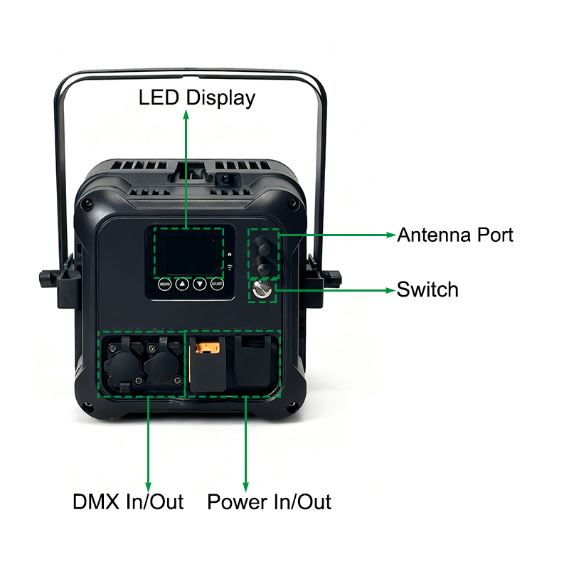 Igracelite 16×12W 10000mAh Battery LED Wash Light, RGBWAP 6-in-1 Wireless DMX IP65 Waterproof LED Stage Light  WiFi APP Control for Events & Outdoor Lighting