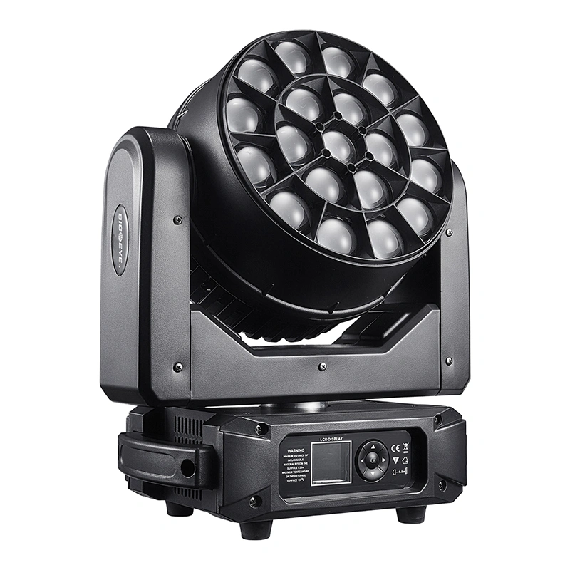 Igracelite K15 19x40w RGBW LED wash big bee eye moving head light for concerts and parties
