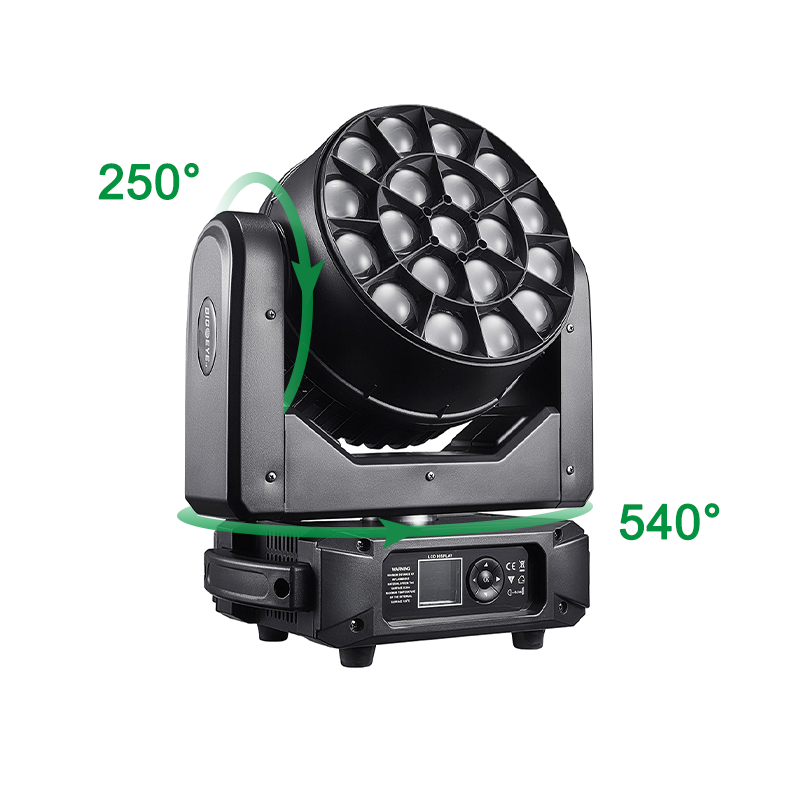 Igracelite K15 19x40w RGBW LED wash big bee eye moving head light for concerts and parties