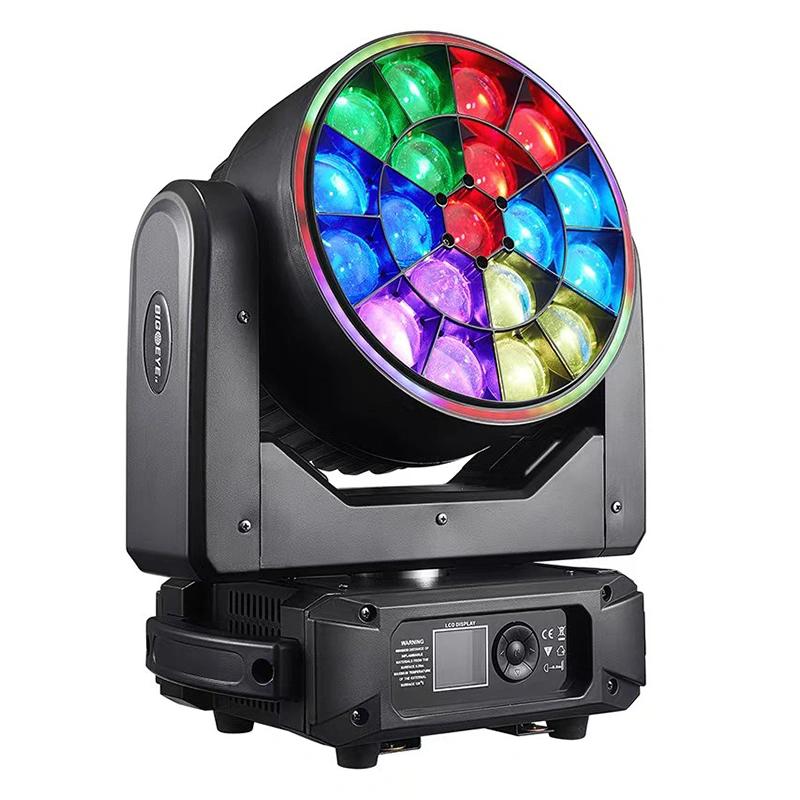 Igracelite K15 19x40w RGBW LED wash big bee eye moving head light for concerts and parties