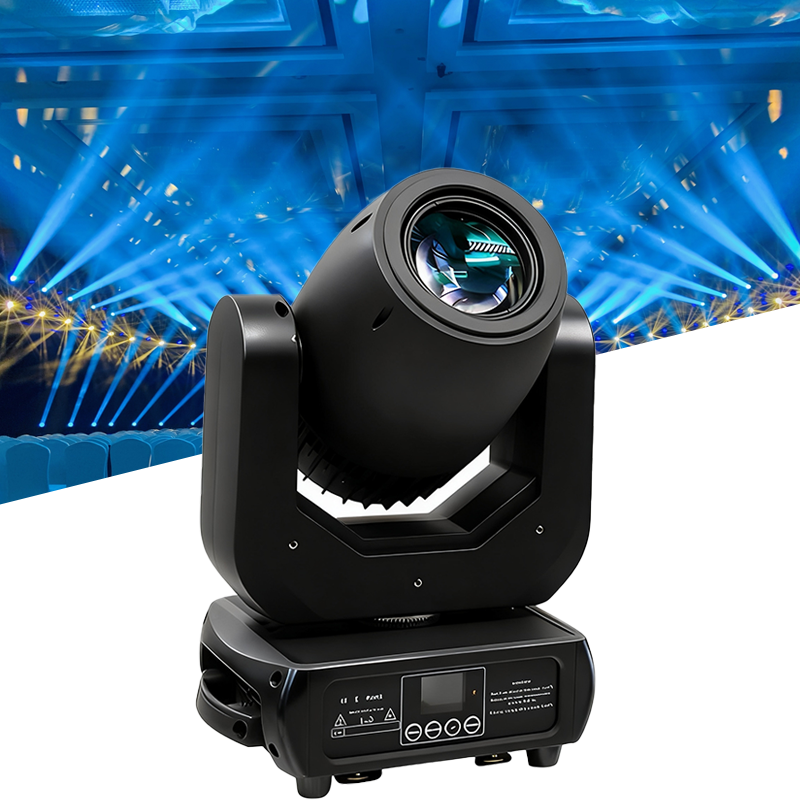 Igracelite 150W LED Moving Head Stage Light, 16/14CH DMX Control, 15° Beam Focus, Rotating Gobos, 3-Sided Prism, Professional DJ Lighting
