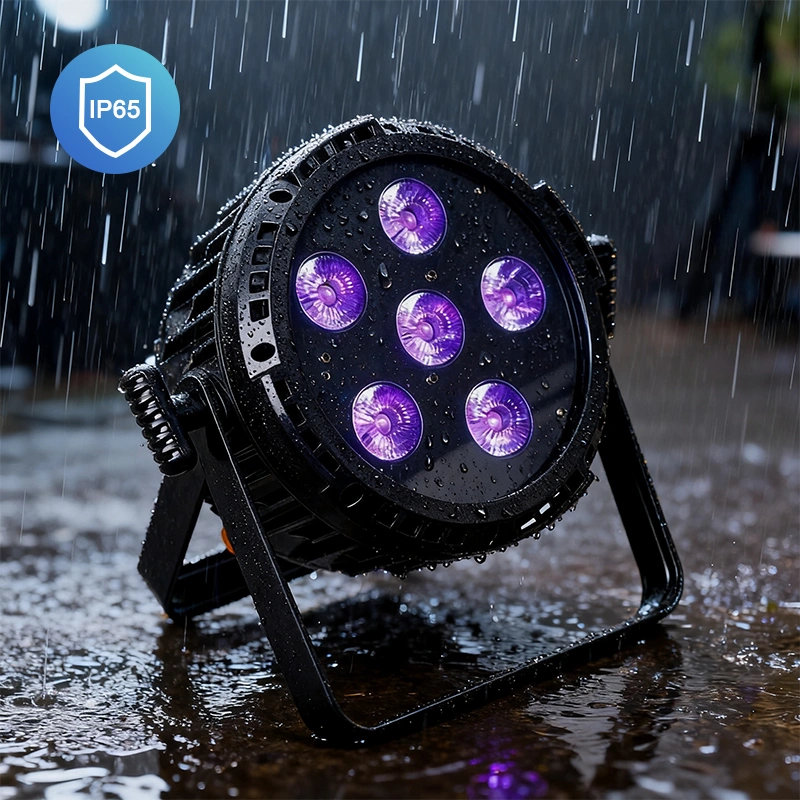 6LEDs IP65 waterproof battery powered wireless dmx wifi outdoor
