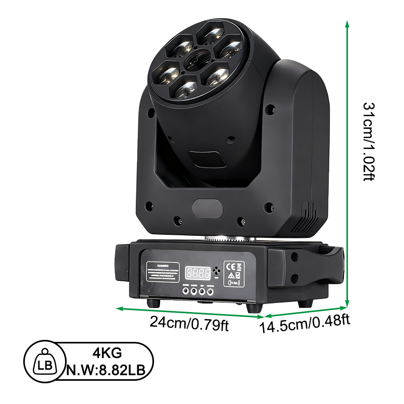 Mini 100W LED Spot+B-EYE Rotating  Moving Head Light