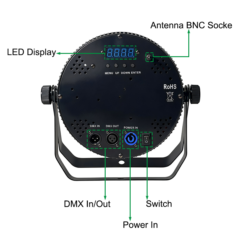 Igracelite 12×18W Battery Led Stage Light RGBWA UV 6in1 Rechargeable Wireless DMX Par Uplight for DJ Wedding Events