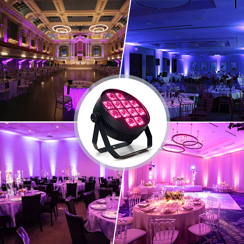Igracelite 12×18W Battery Led Stage Light RGBWA UV 6in1 Rechargeable Wireless DMX Par Uplight for DJ Wedding Events