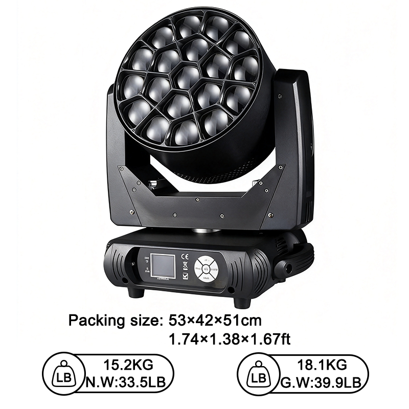 Igracelite 19×30W DMX Control Bee Eye LED Moving Head Light