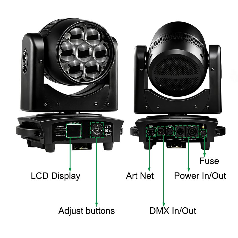 Igracelite Mini 7x40w  Zoom Moving Head Lights