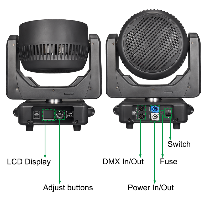Igracelite 19x40W K15 Bee Eye Zoom Beam Wash LED Moving Head