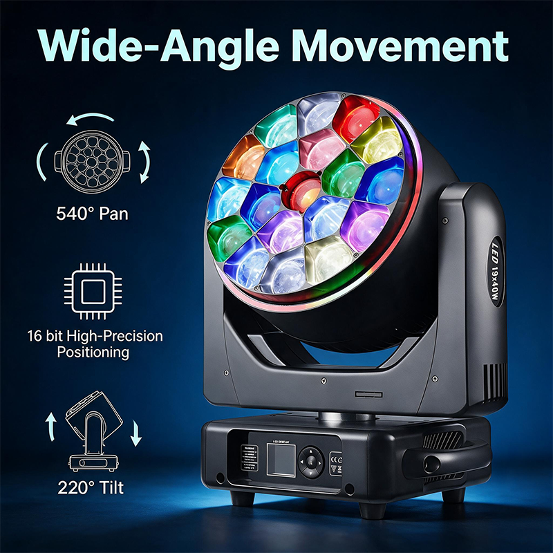 Igracelite 19x40W K15 Bee Eye Zoom Beam Wash LED Moving Head
