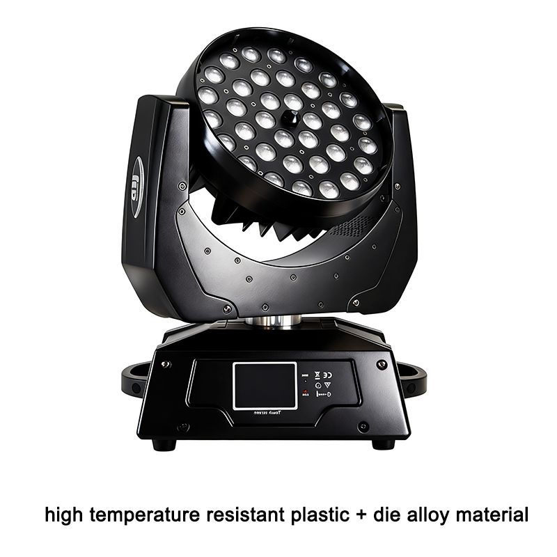 Igracelite 36x18W LED Moving Head Light RGBWAUV 6in1 Zoom Beam Stage Lighting Fixture DMX512 16CH Moving Head with Pan/Tilt, Strobe, Linear Dimmer for DJ Club Events