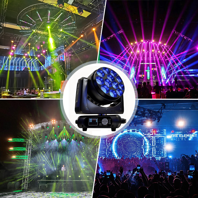Igracelite 12*40W rgbw 4in1 beam zoom wash Led moving head light