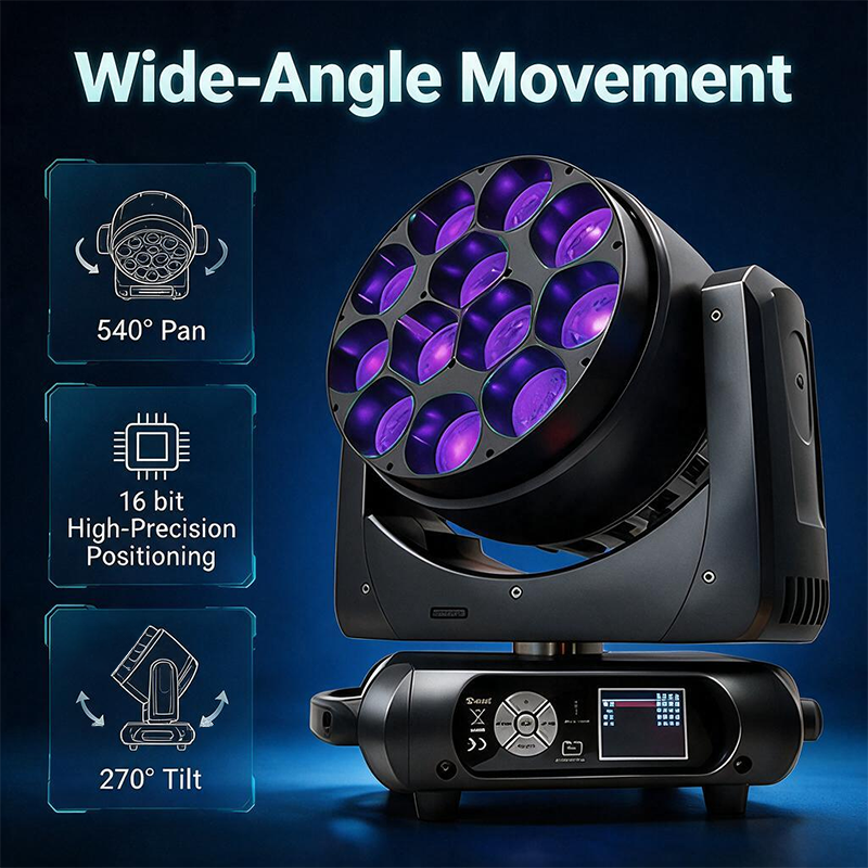 Igracelite 12*40W rgbw 4in1 beam zoom wash Led moving head light